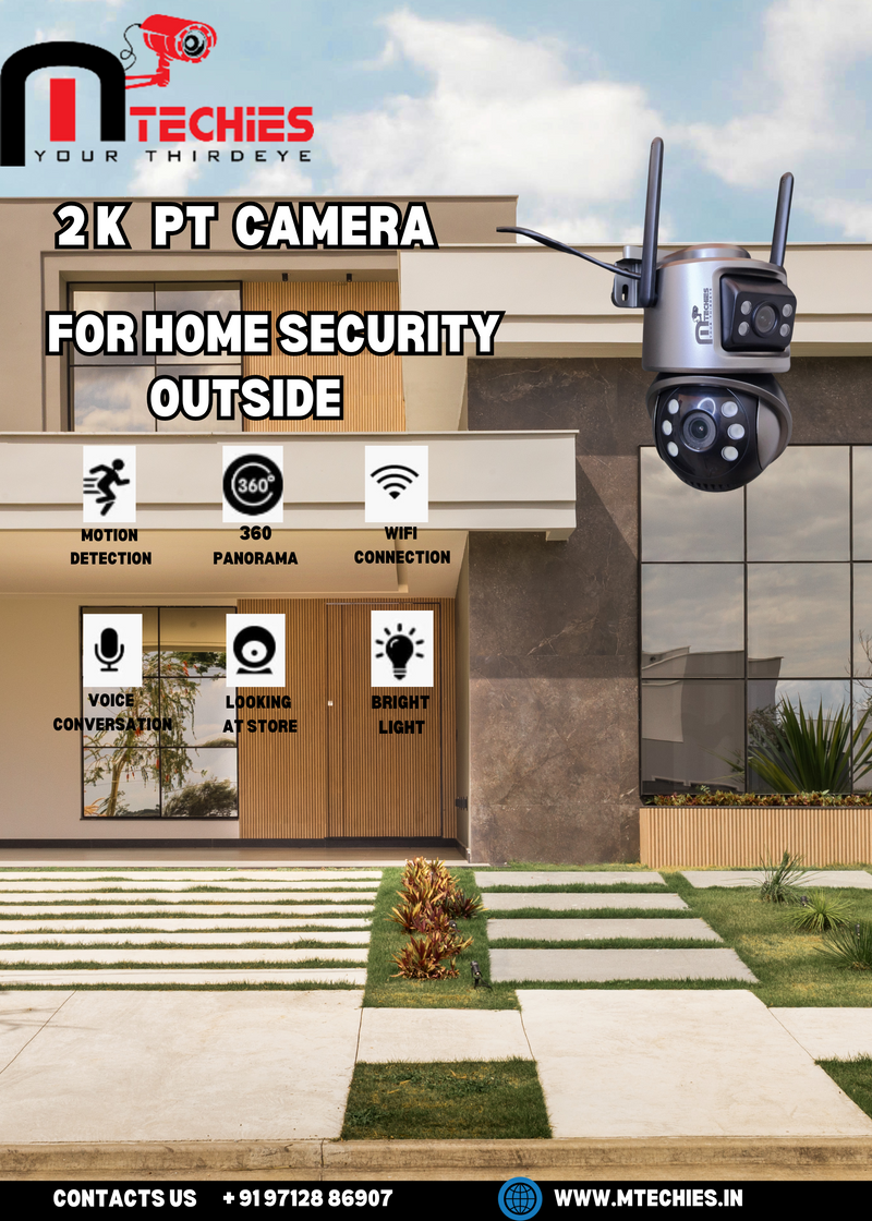 MTechies Dual Lens Wifi Outdoor PT Camera